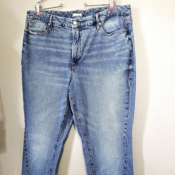 Good American Classic Blue Denim Jeans 15 Plus Size Straigt Leg - Picture 6 of 12